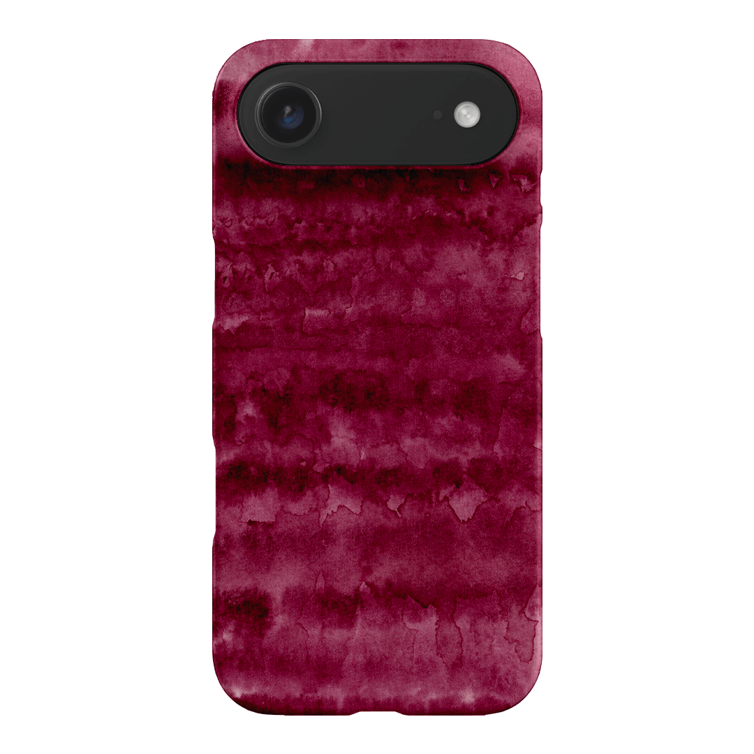Watercolour Stripes Burgundy Printed Phone Cases iPhone 17 Air / Snap by The Dairy - The Dairy