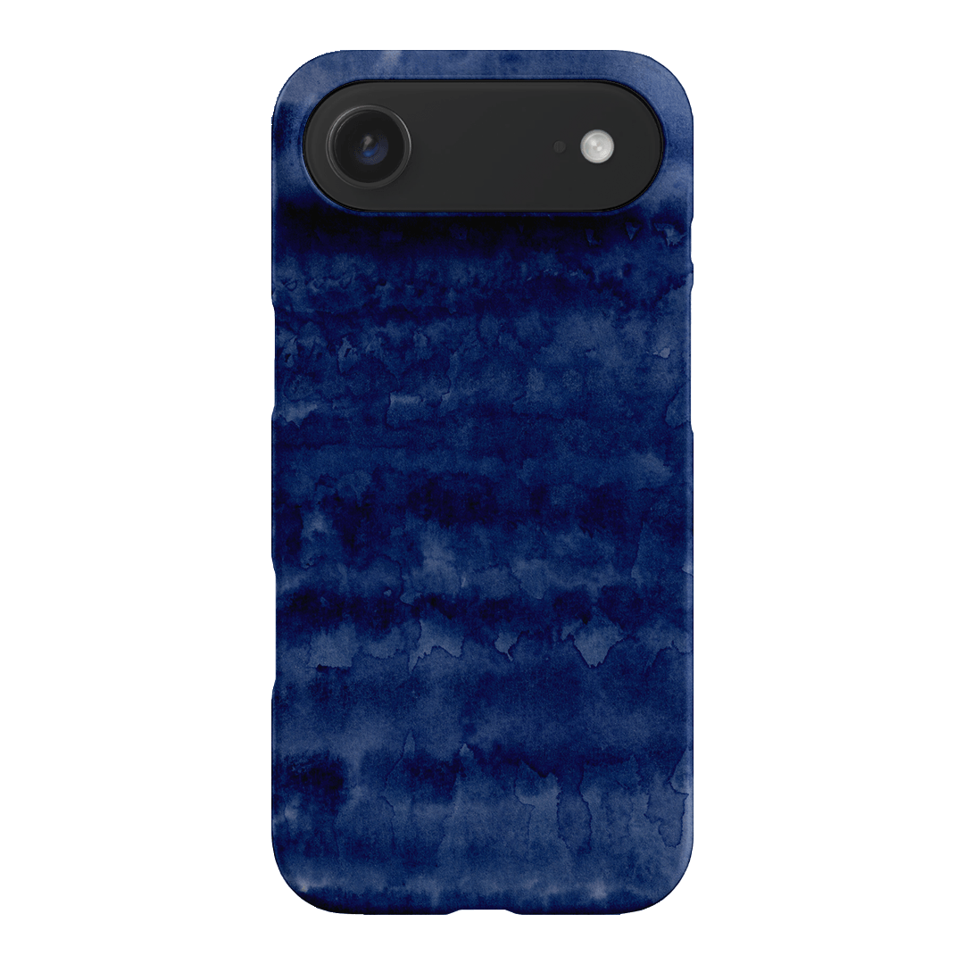 Watercolour Stripes Navy Printed Phone Cases iPhone 17 Air / Snap by The Dairy - The Dairy