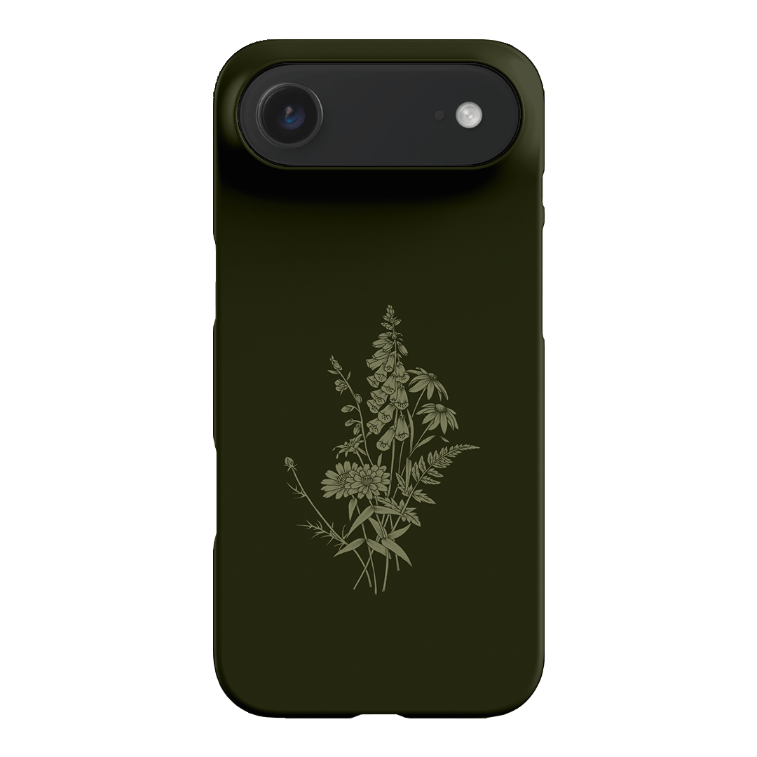 Wildflowers Olive Printed Phone Cases iPhone 17 Air / Snap by Typoflora - The Dairy