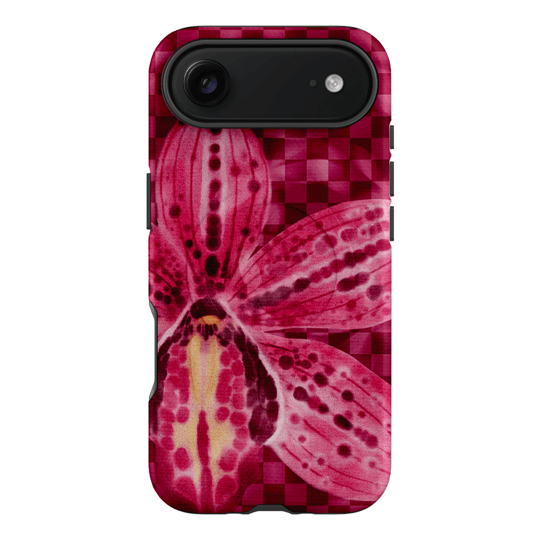 Check Orchid Printed Phone Cases iPhone 17 Air / Armoured MagSafe by Sally Hungerford - The Dairy