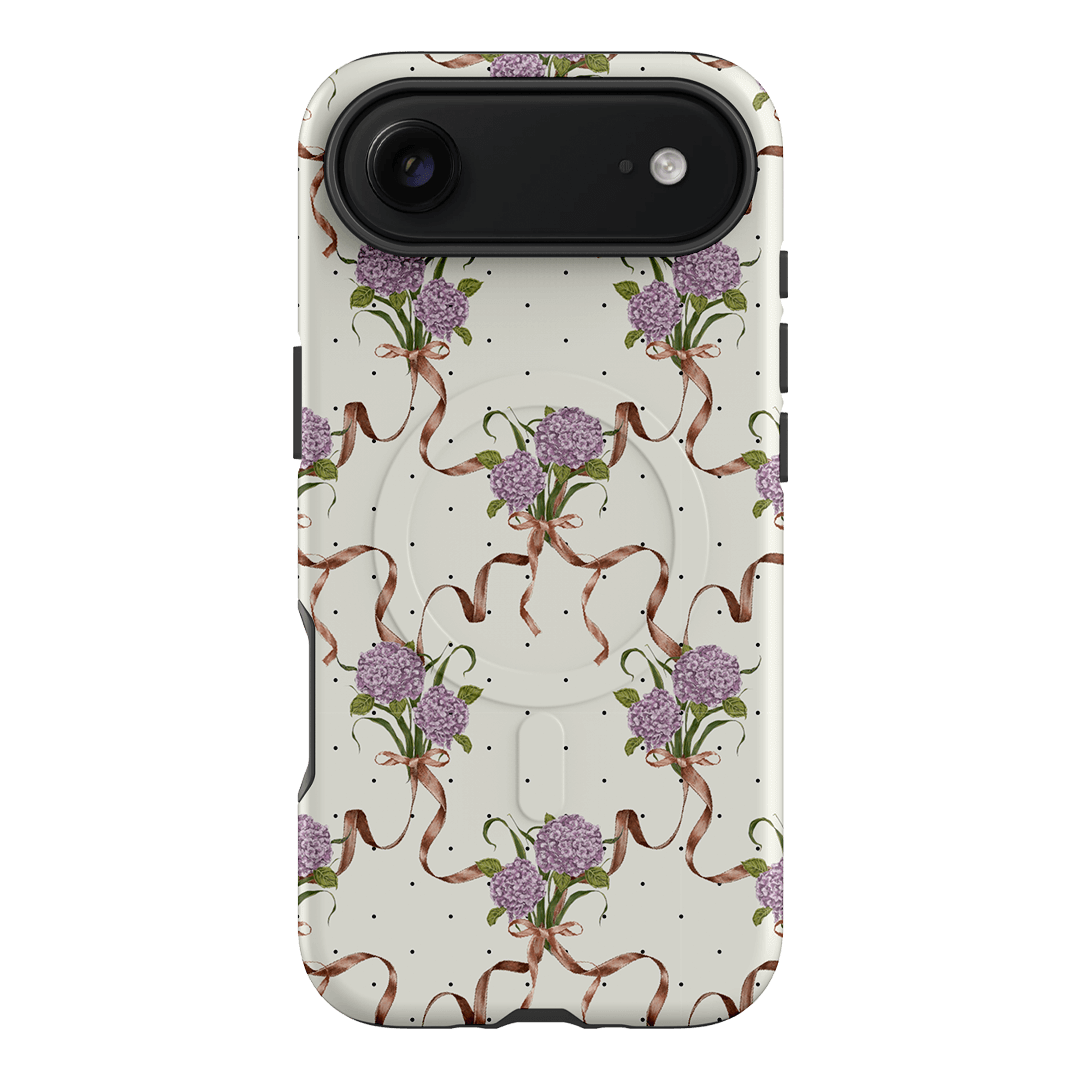 Hydrangea Ribbon Printed Phone Cases iPhone 17 Air / Armoured MagSafe by Veronica Tucker - The Dairy