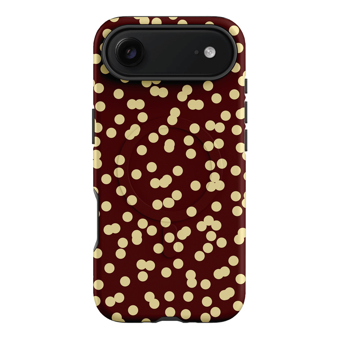 Mini Confetti Burgundy Butter Printed Phone Cases iPhone 17 Air / Armoured MagSafe by Veronica Tucker - The Dairy