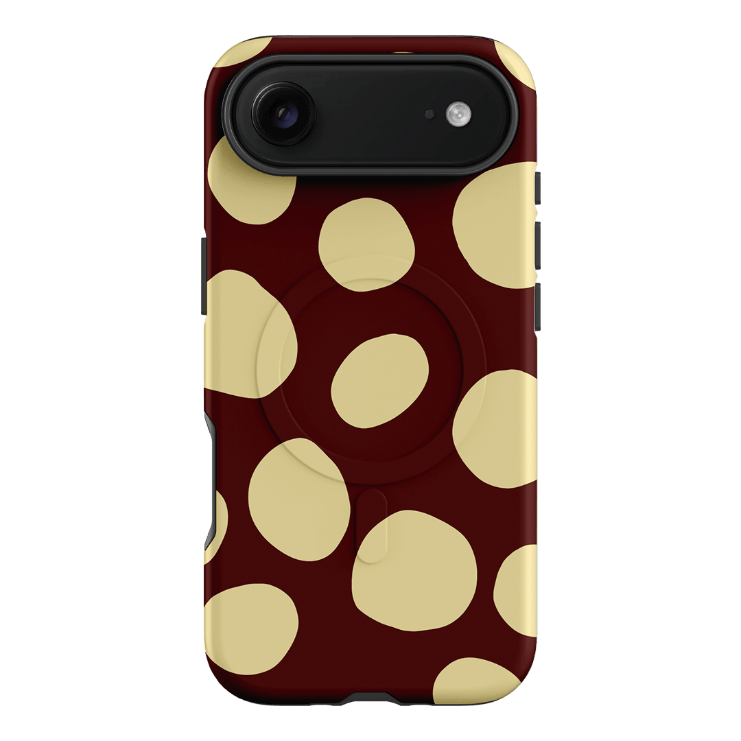 Pebbles Burgundy Butter Printed Phone Cases iPhone 17 Air / Armoured MagSafe by Veronica Tucker - The Dairy