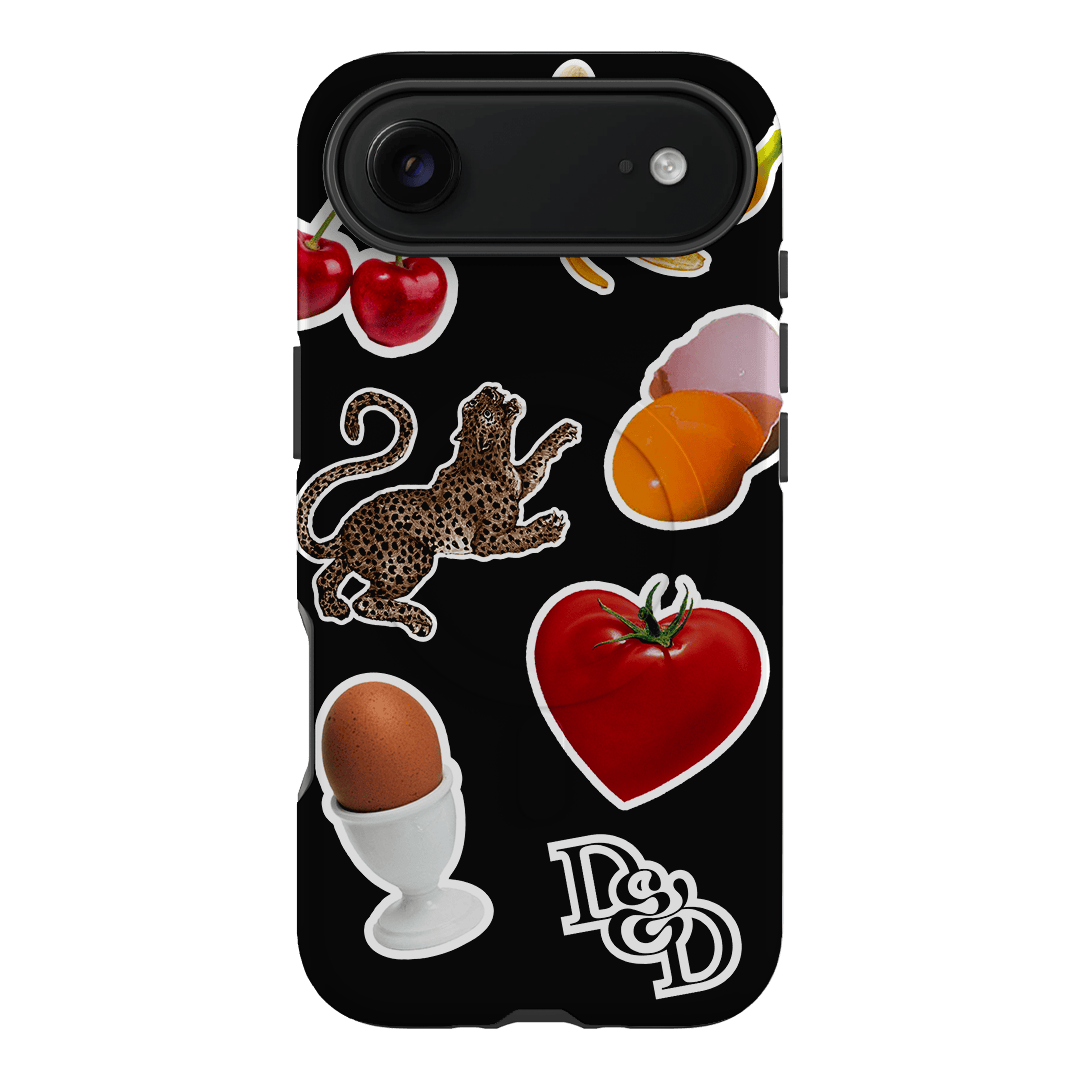 Sunday Stickers Black Printed Phone Cases iPhone 17 Air / Armoured MagSafe by Desmond & Dempsey - The Dairy