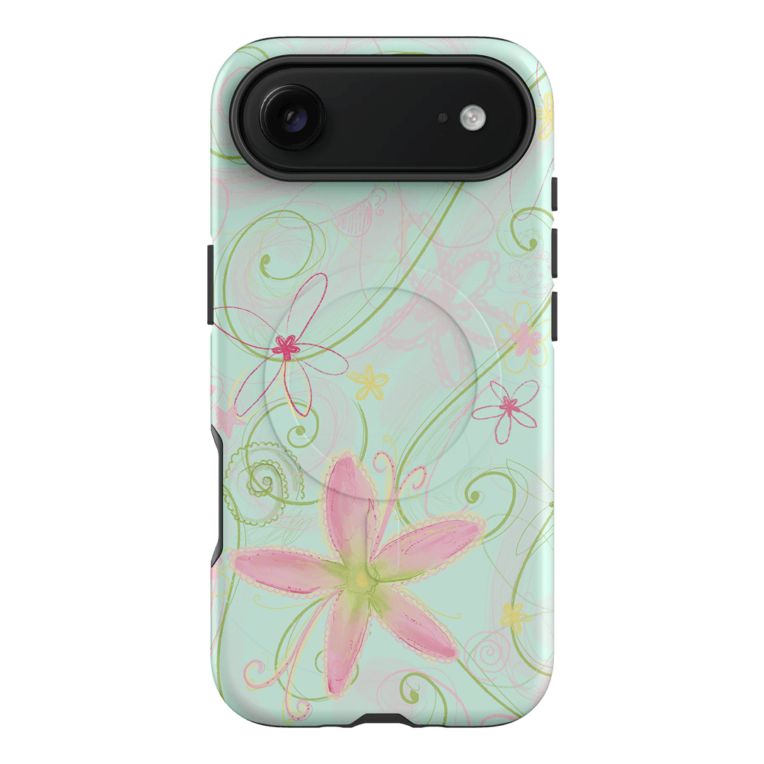 Swirl Blue Printed Phone Cases iPhone 17 Air / Armoured MagSafe by Kayla Carr - The Dairy