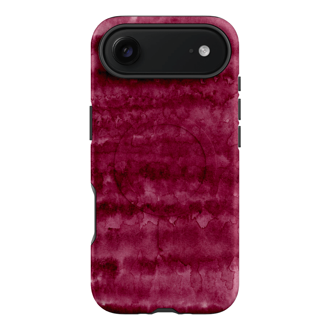 Watercolour Stripes Burgundy Printed Phone Cases iPhone 17 Air / Armoured MagSafe by The Dairy - The Dairy