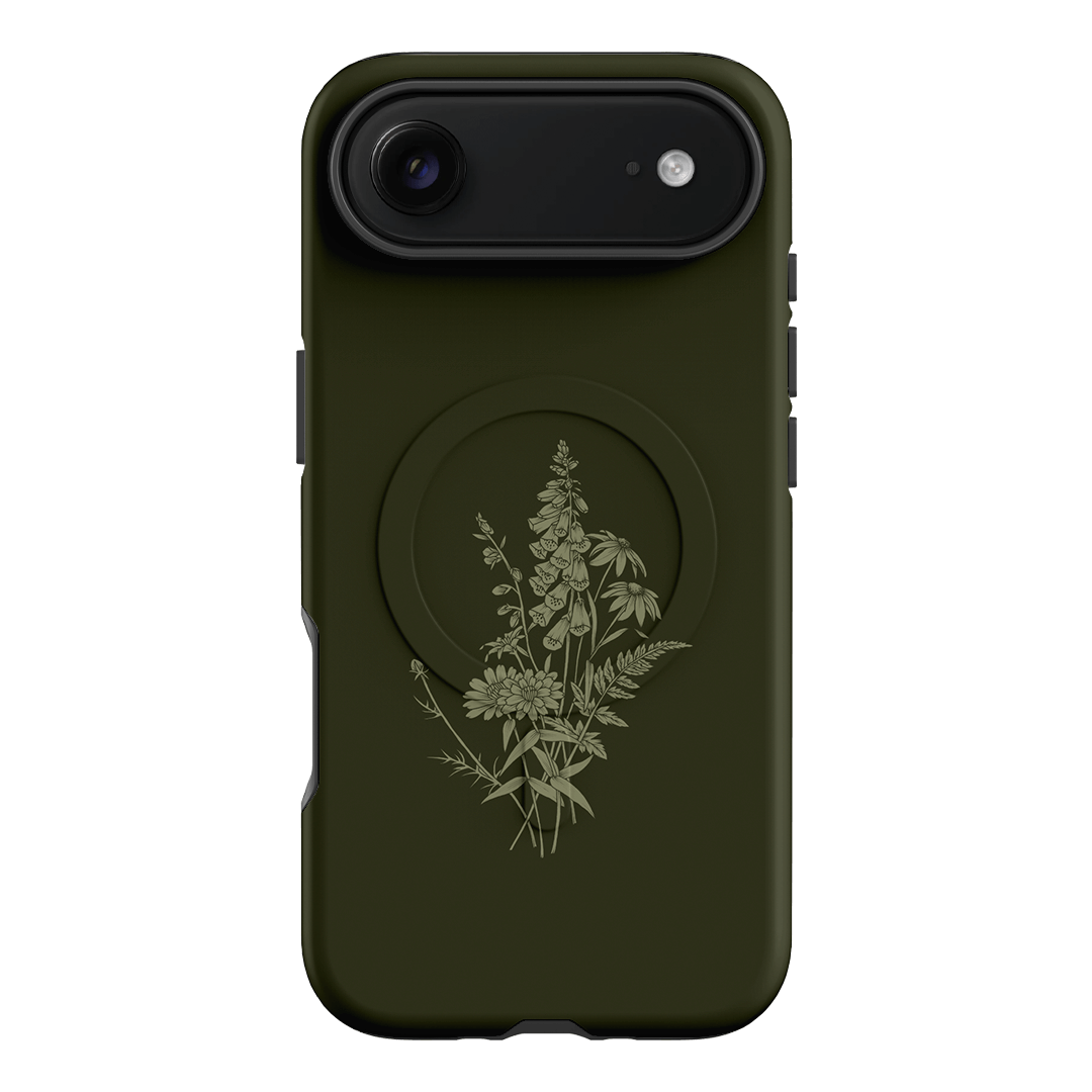 Wildflowers Olive Printed Phone Cases iPhone 17 Air / Armoured MagSafe by Typoflora - The Dairy