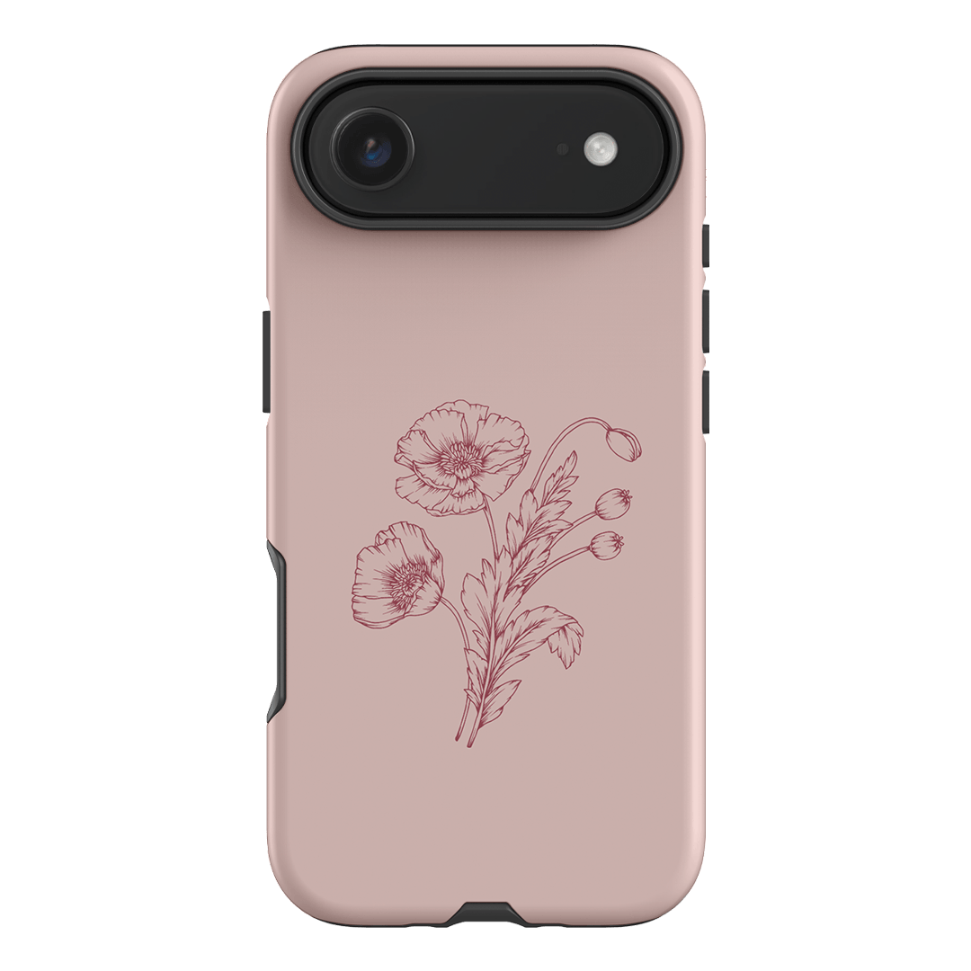Blush Poppies Printed Phone Cases iPhone 17 Air / Armoured by Typoflora - The Dairy