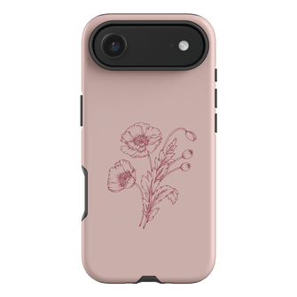 Blush Poppies Printed Phone Cases iPhone 17 Air / Armoured by Typoflora - The Dairy