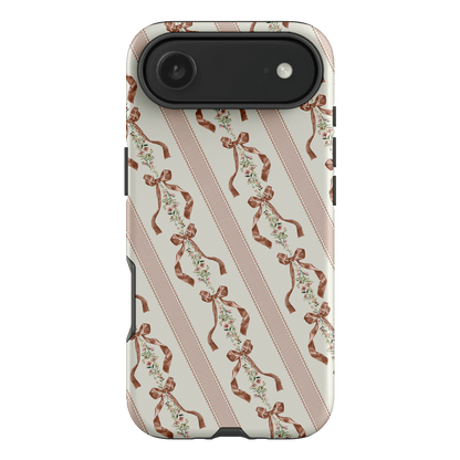 Bow Stripe Printed Phone Cases iPhone 17 Air / Armoured by Veronica Tucker - The Dairy