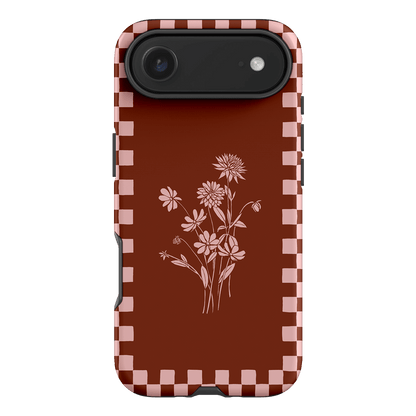 Dahlia Check Printed Phone Cases iPhone 17 Air / Armoured by Typoflora - The Dairy