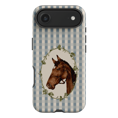 Gingham Horse Printed Phone Cases iPhone 17 Air / Armoured by Kasiags Art - The Dairy