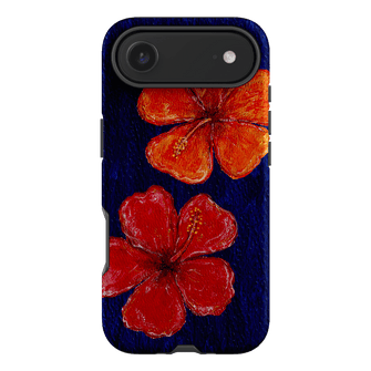 Hibiscus Flower Deep Blue Printed Phone Cases iPhone 17 Air / Armoured by BG. Studio - The Dairy