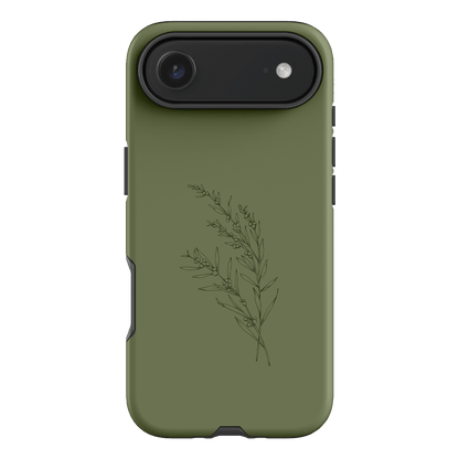 Khaki Wattle Printed Phone Cases iPhone 17 Air / Armoured by Typoflora - The Dairy