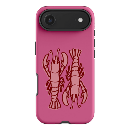 Lobster Love Pink Printed Phone Cases iPhone 17 Air / Armoured by The Dairy - The Dairy