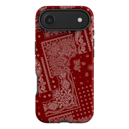 Paisley Crimson Printed Phone Cases iPhone 17 Air / Armoured by The Dairy - The Dairy