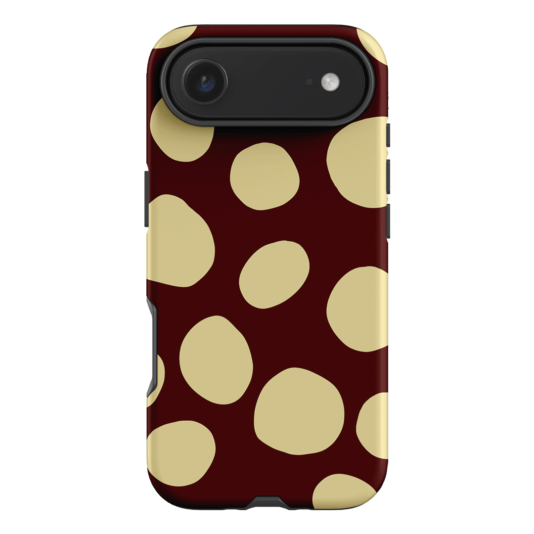 Pebbles Burgundy Butter Printed Phone Cases iPhone 17 Air / Armoured by Veronica Tucker - The Dairy
