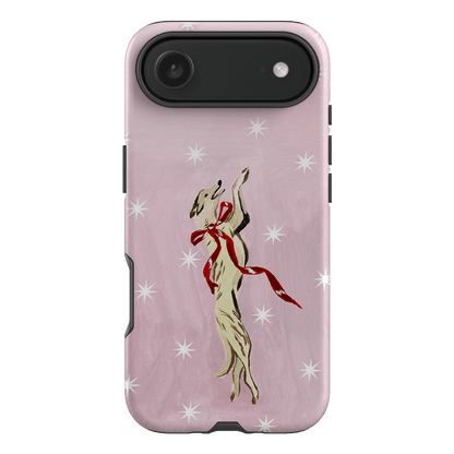 Pink Bow Hound Printed Phone Cases iPhone 17 Air / Armoured by Lisa Hu - The Dairy