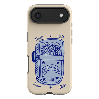 Sardine Social Blue Printed Phone Cases iPhone 17 Air / Armoured by The Dairy - The Dairy