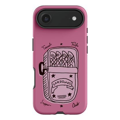 Sardine Social Pink Printed Phone Cases iPhone 17 Air / Armoured by The Dairy - The Dairy