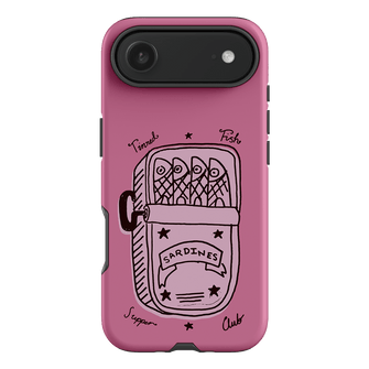 Sardine Social Pink Printed Phone Cases iPhone 17 Air / Armoured by The Dairy - The Dairy