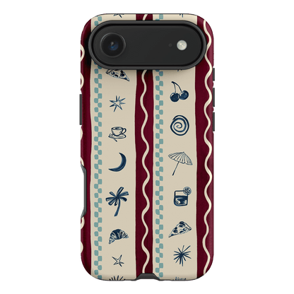 Summer Snacks Burgundy Printed Phone Cases iPhone 17 Air / Armoured by Charlie Taylor - The Dairy