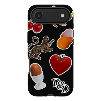 Sunday Stickers Black Printed Phone Cases iPhone 17 Air / Armoured by Desmond & Dempsey - The Dairy