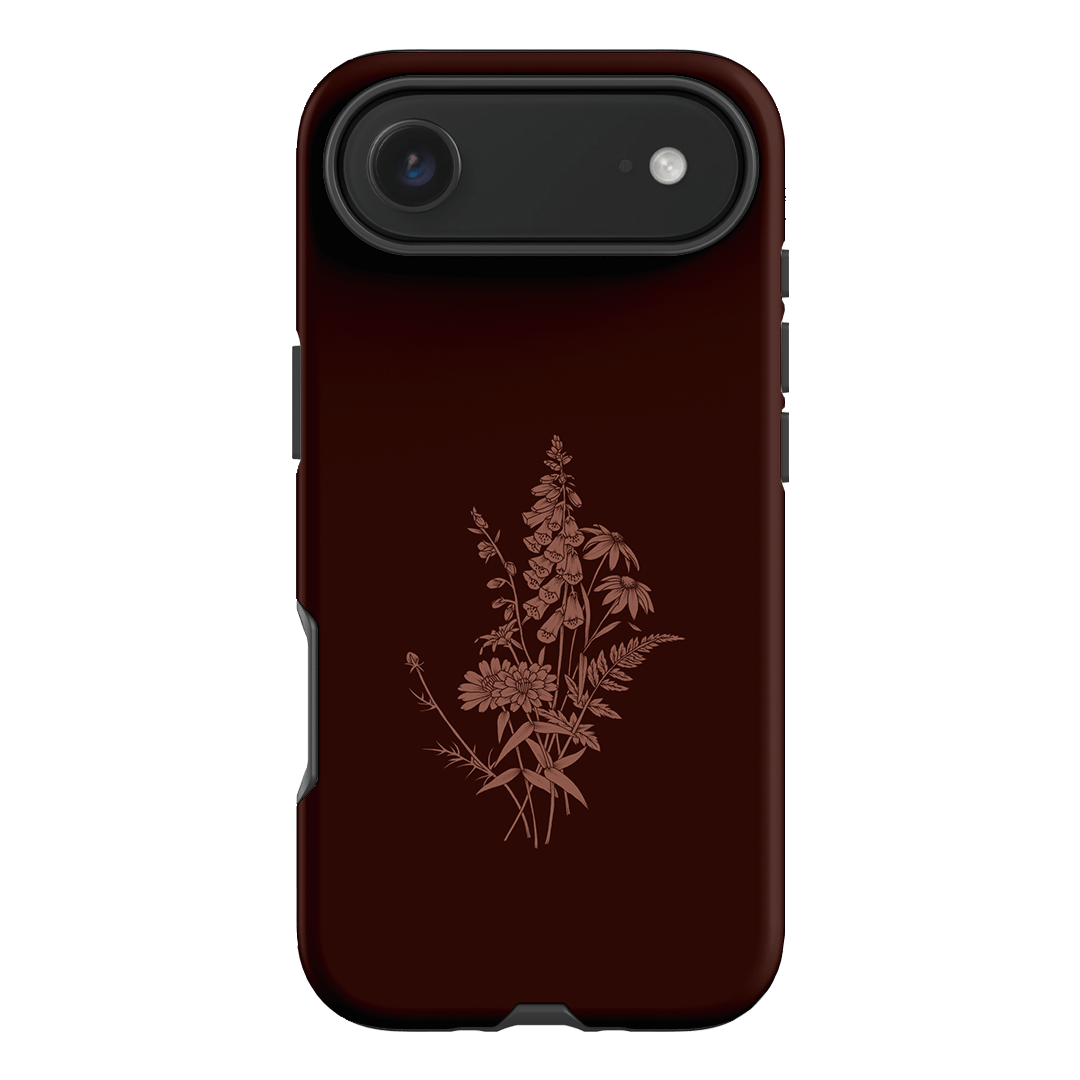 Wildflowers Mocha Printed Phone Cases iPhone 17 Air / Armoured by Typoflora - The Dairy