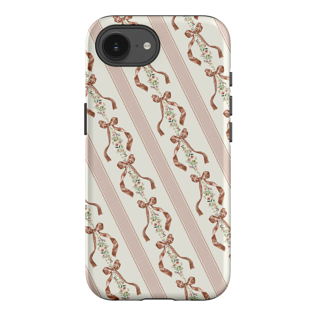 Bow Stripe Printed Phone Cases iPhone 17E / Armoured by Veronica Tucker - The Dairy