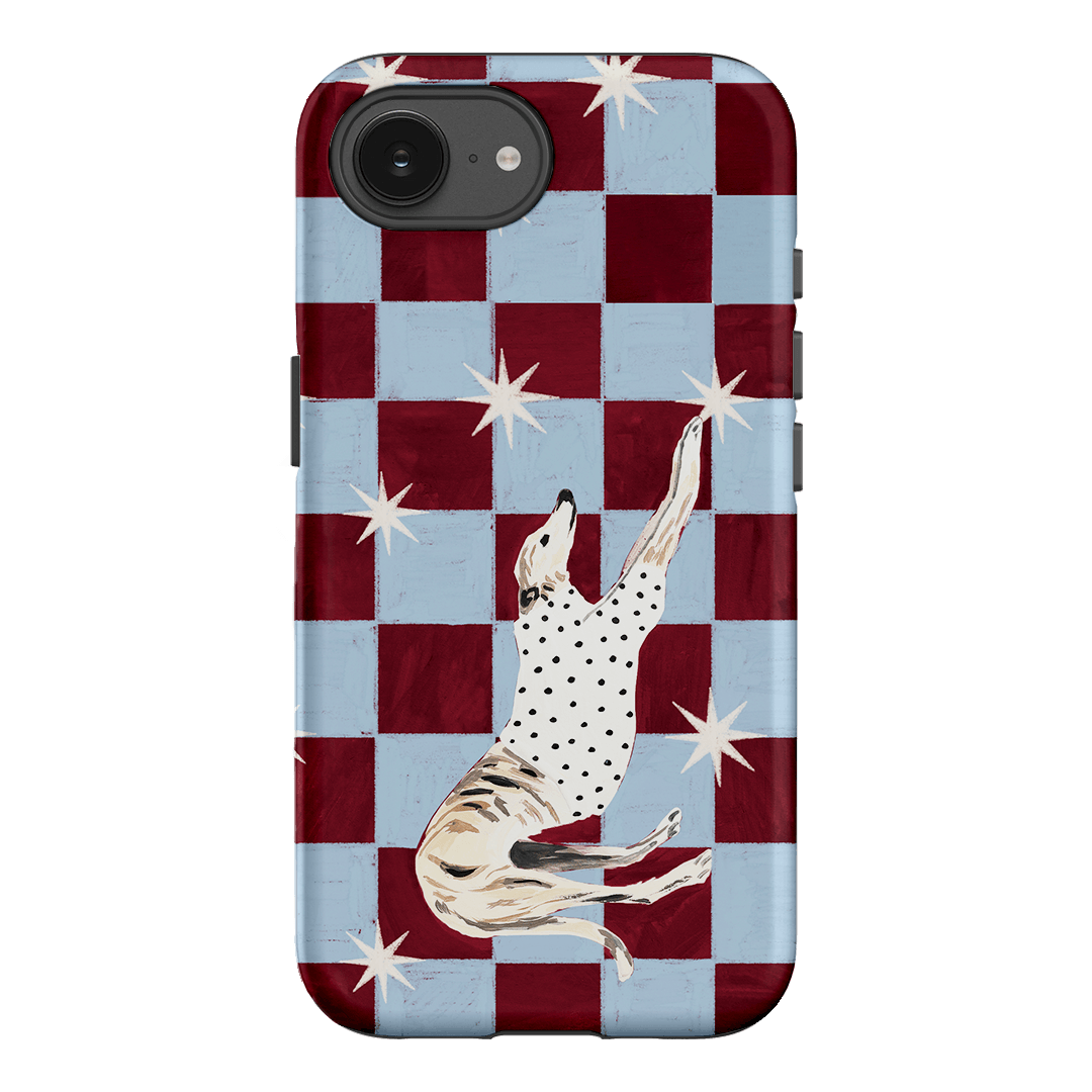 Check Greyhound Blue Printed Phone Cases iPhone 17E / Armoured by Lisa Hu - The Dairy