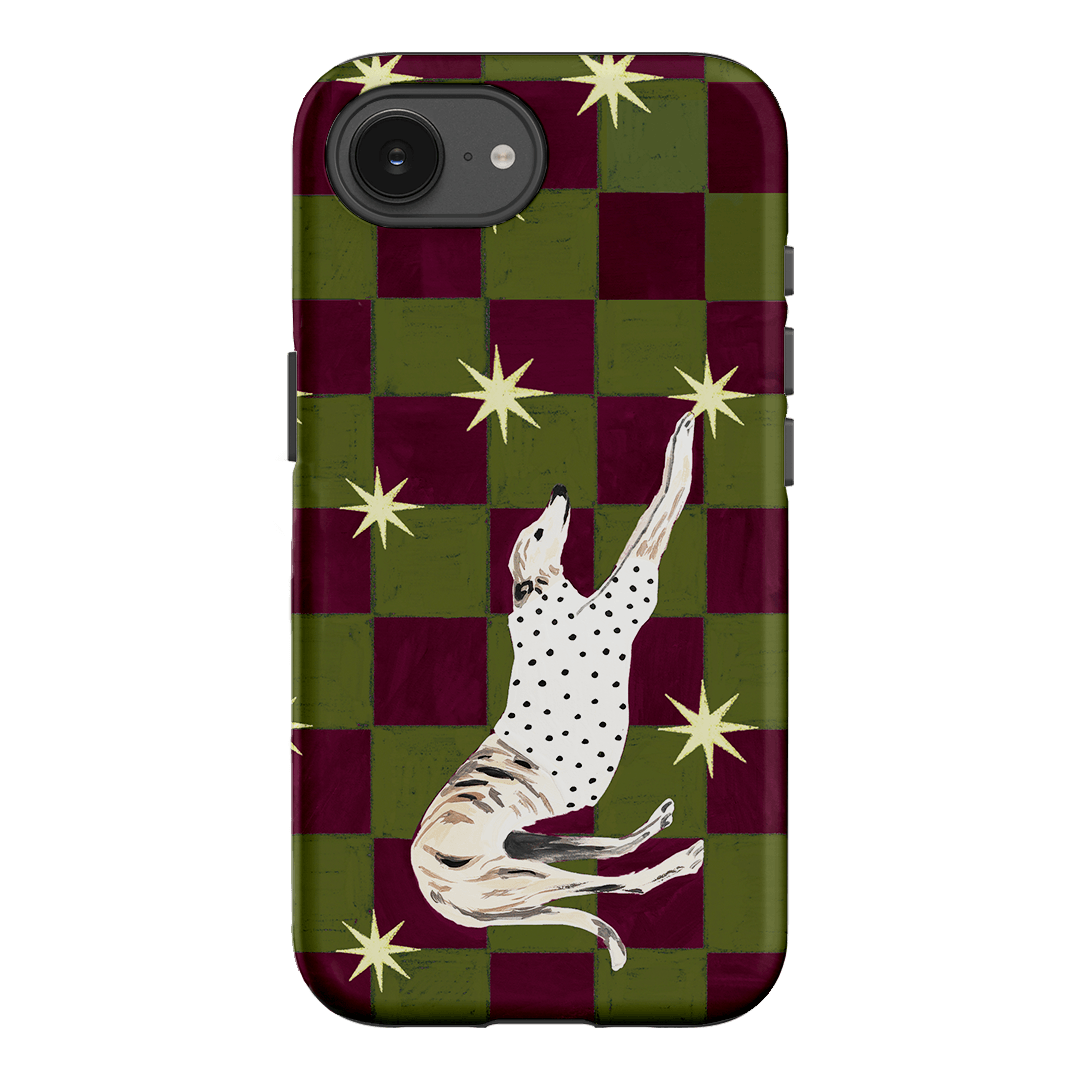 Check Greyhound Green Printed Phone Cases iPhone 17E / Armoured by Lisa Hu - The Dairy