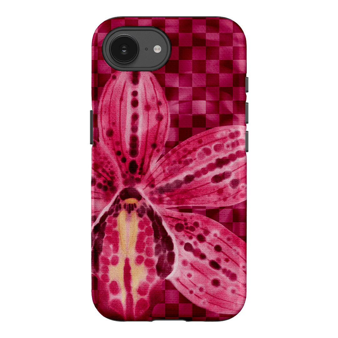 Check Orchid Printed Phone Cases iPhone 17E / Armoured by Sally Hungerford - The Dairy