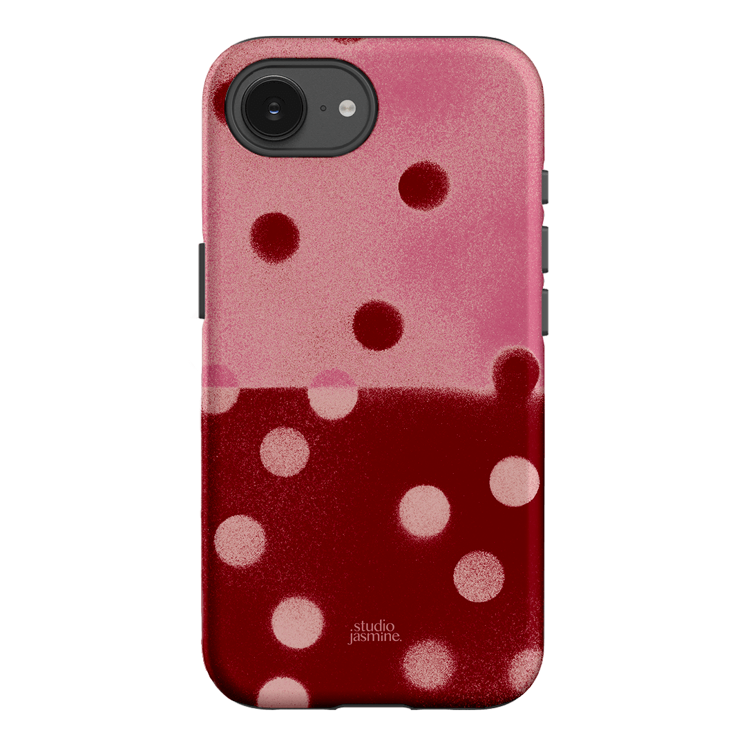 Cherry Polka Dot Printed Phone Cases iPhone 17E / Armoured by Jasmine Dowling - The Dairy