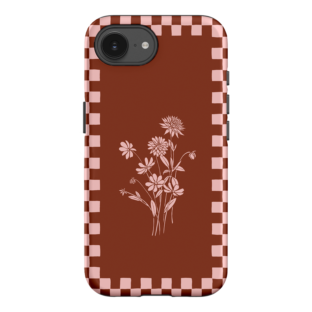 Dahlia Check Printed Phone Cases iPhone 17E / Armoured by Typoflora - The Dairy
