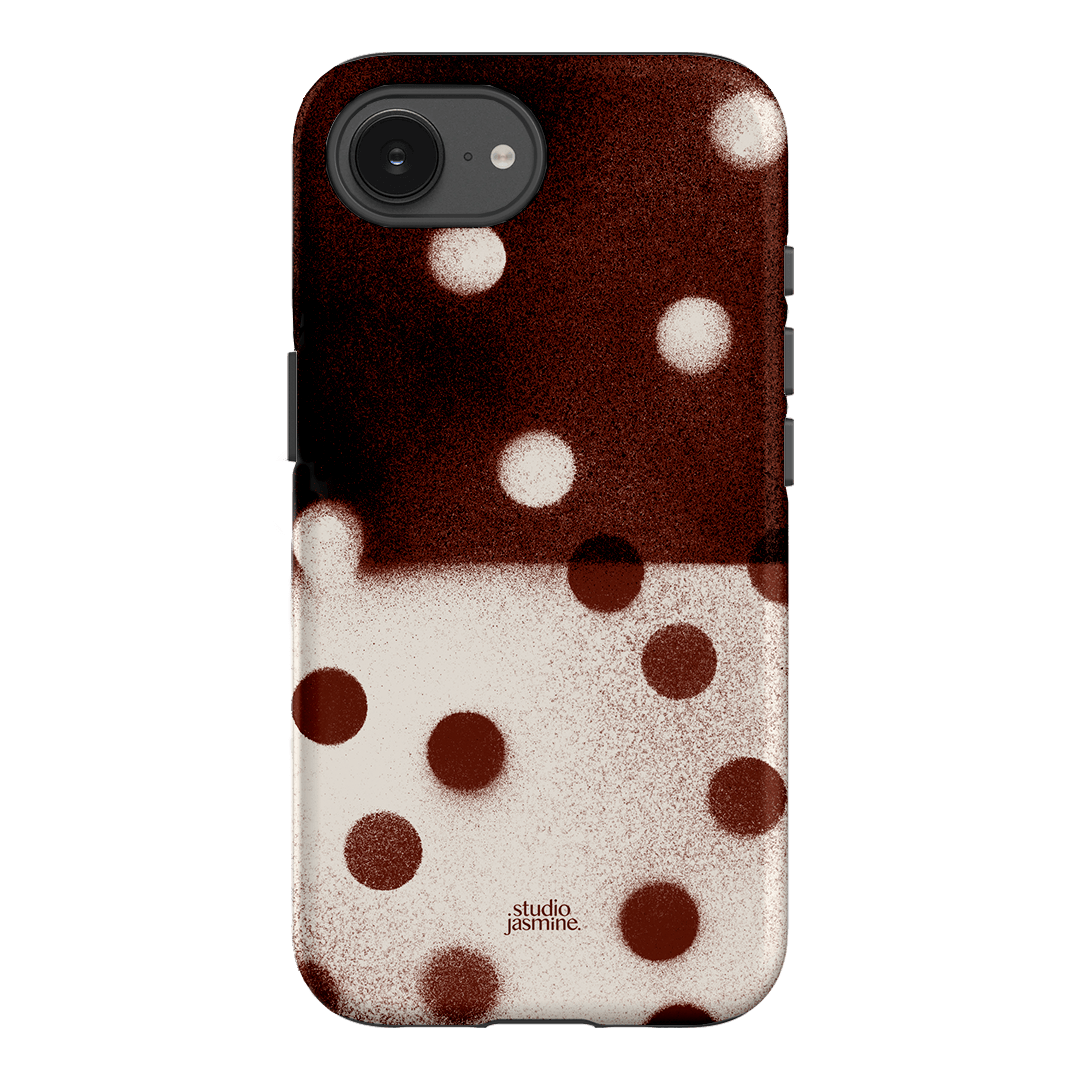 Espresso Polka Dot Printed Phone Cases iPhone 17E / Armoured by Jasmine Dowling - The Dairy