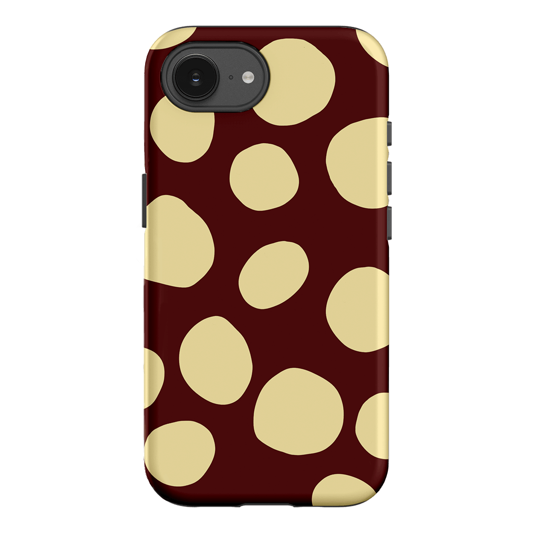 Pebbles Burgundy Butter Printed Phone Cases iPhone 17E / Armoured by Veronica Tucker - The Dairy
