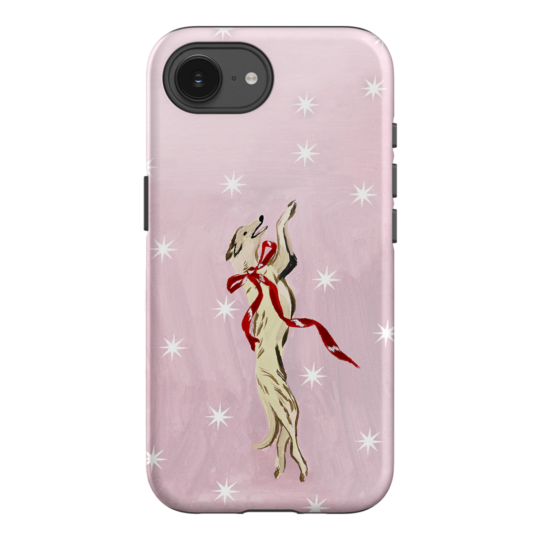 Pink Bow Hound Printed Phone Cases iPhone 17E / Armoured by Lisa Hu - The Dairy