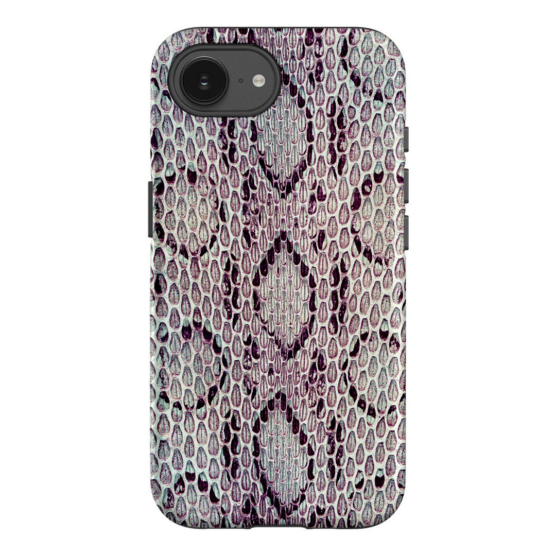 Plum Python Printed Phone Cases iPhone 17E / Armoured by The Dairy - The Dairy