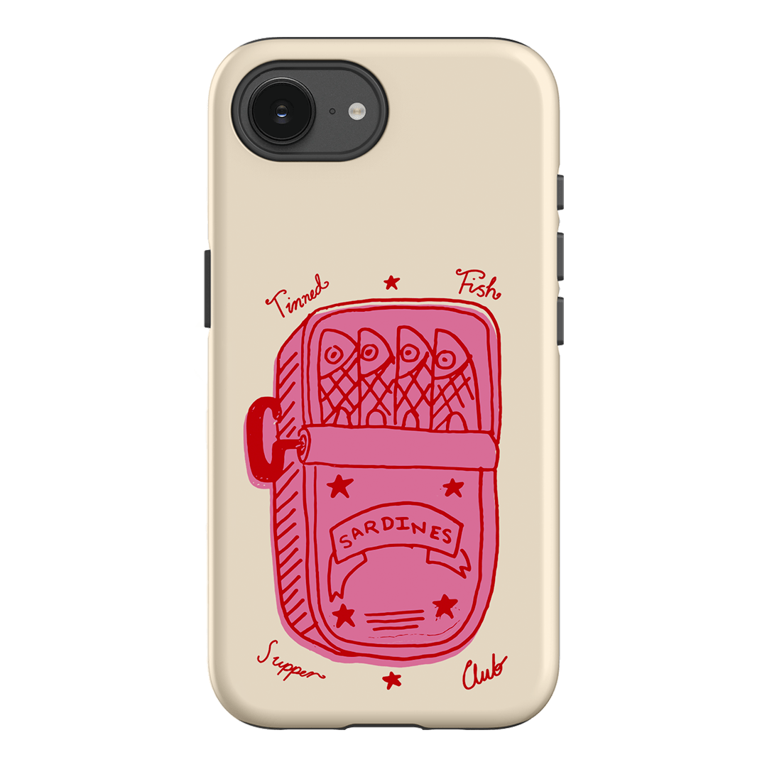 Sardine Social Red Printed Phone Cases iPhone 17E / Armoured by The Dairy - The Dairy
