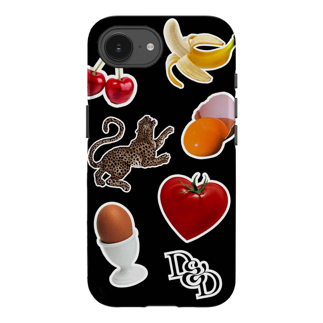 Sunday Stickers Black Printed Phone Cases iPhone 17E / Armoured by Desmond & Dempsey - The Dairy