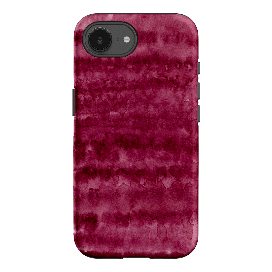 Watercolour Stripes Burgundy Printed Phone Cases iPhone 17E / Armoured by The Dairy - The Dairy