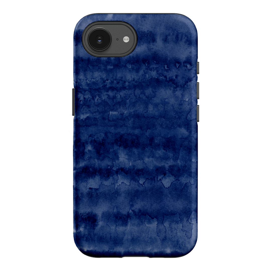 Watercolour Stripes Navy Printed Phone Cases iPhone 17E / Armoured by The Dairy - The Dairy