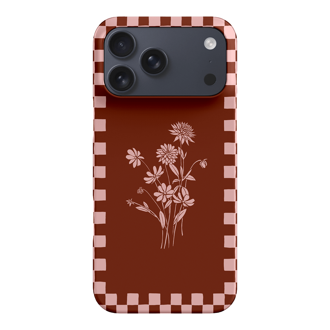 Dahlia Check Printed Phone Cases iPhone 17 Pro Max / Snap by Typoflora - The Dairy