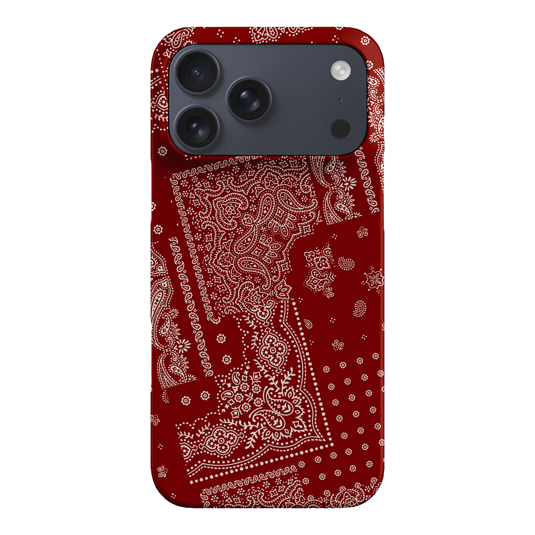 Paisley Crimson Printed Phone Cases iPhone 17 Pro Max / Snap by The Dairy - The Dairy