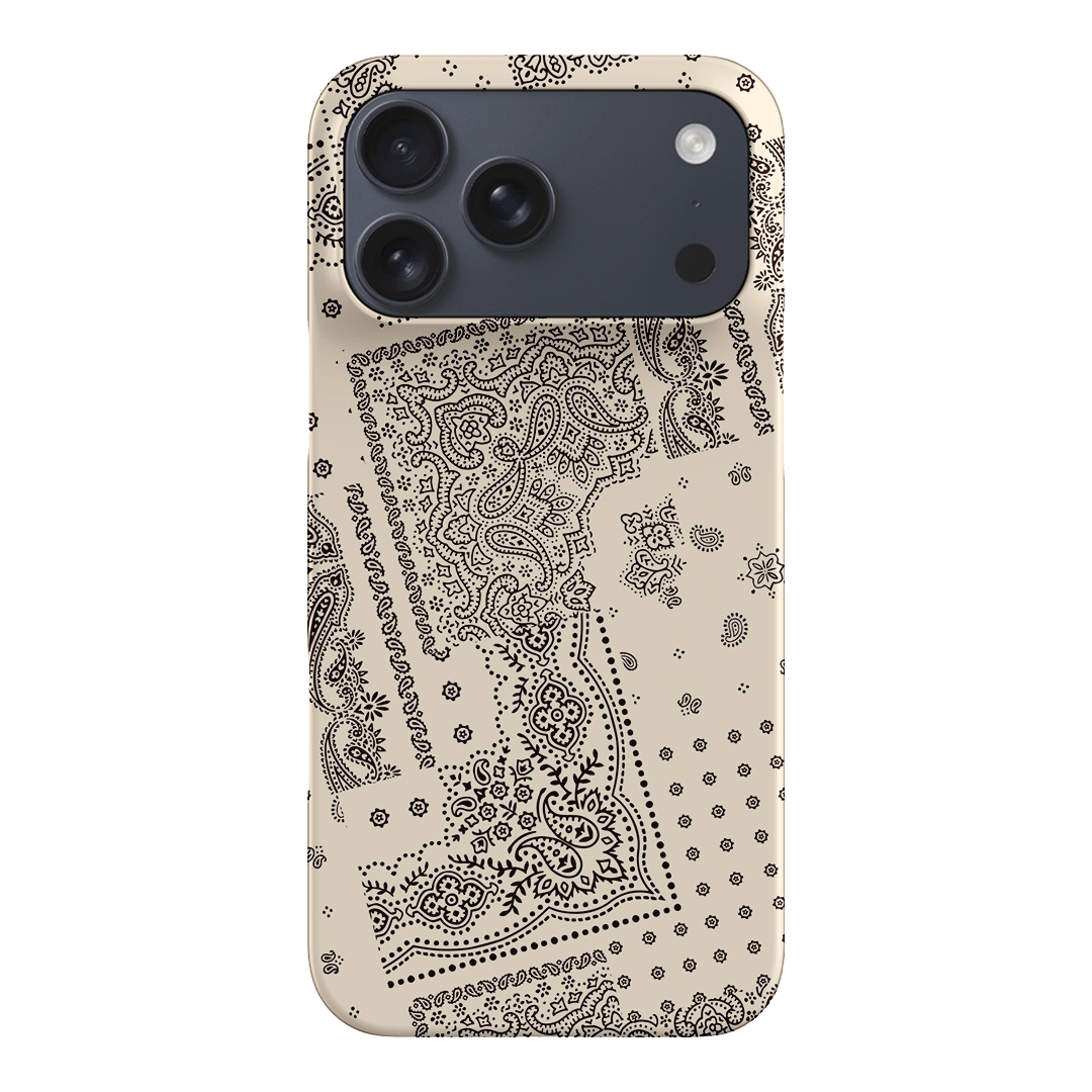 Paisley Ecru Printed Phone Cases iPhone 17 Pro Max / Snap by The Dairy - The Dairy