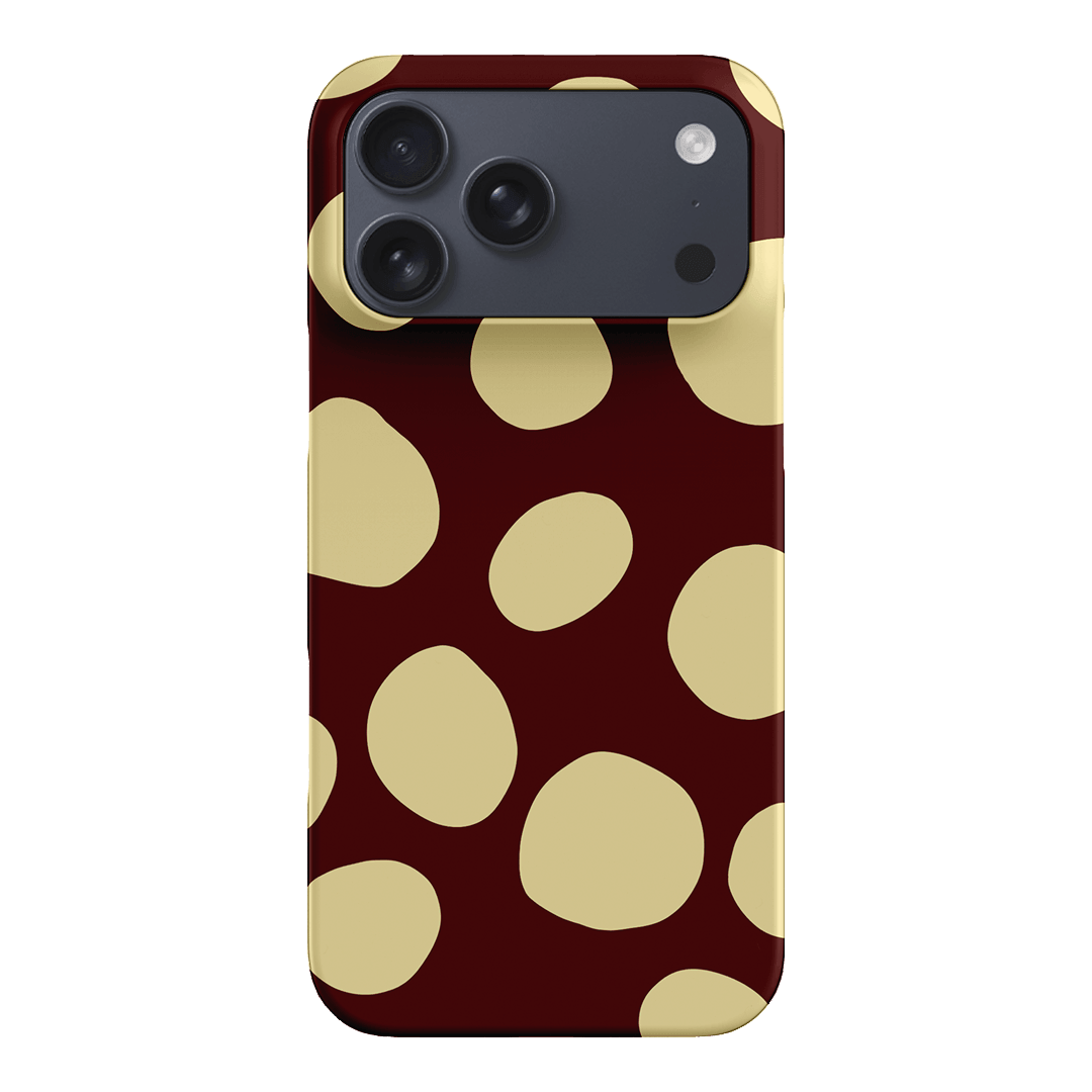 Pebbles Burgundy Butter Printed Phone Cases iPhone 17 Pro Max / Snap by Veronica Tucker - The Dairy