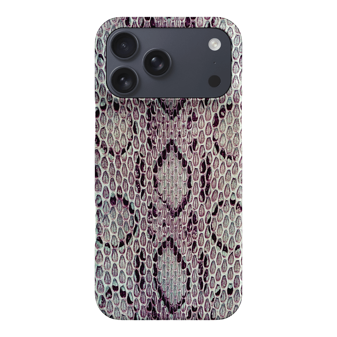 Plum Python Printed Phone Cases iPhone 17 Pro Max / Snap by The Dairy - The Dairy