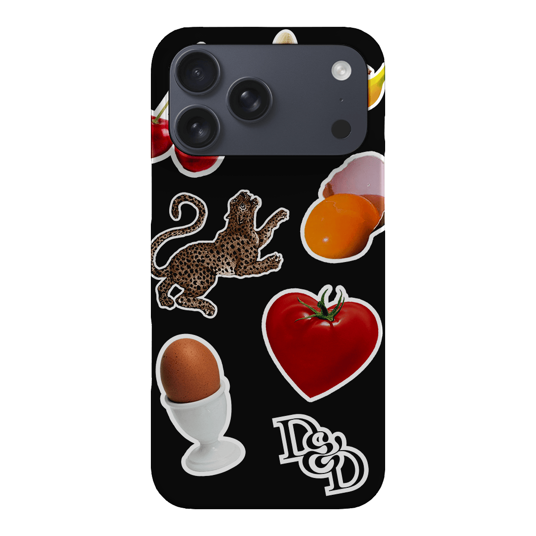 Sunday Stickers Black Printed Phone Cases iPhone 17 Pro Max / Snap by Desmond & Dempsey - The Dairy