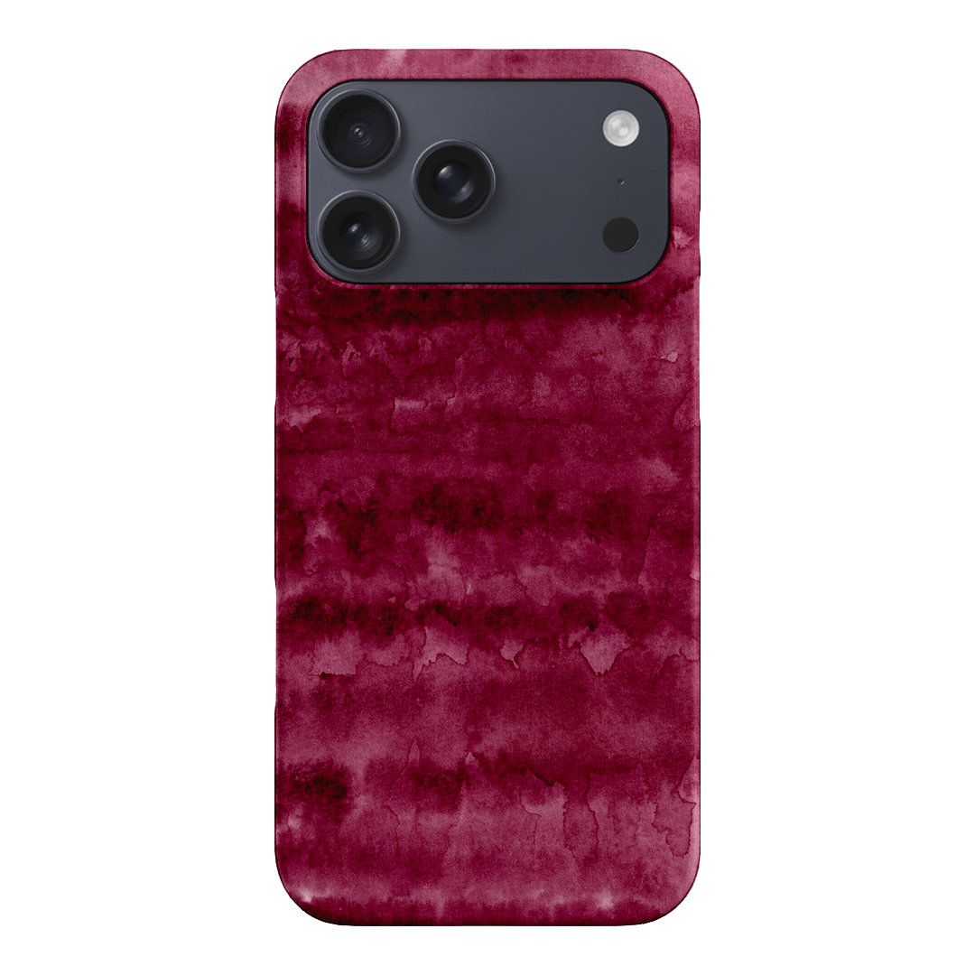 Watercolour Stripes Burgundy Printed Phone Cases iPhone 17 Pro Max / Snap by The Dairy - The Dairy