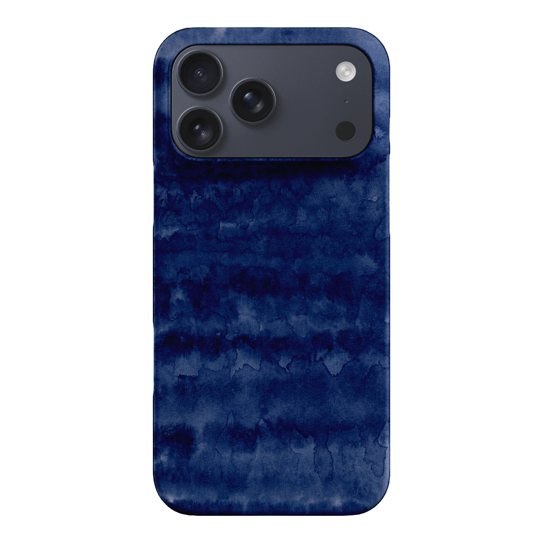 Watercolour Stripes Navy Printed Phone Cases iPhone 17 Pro Max / Snap by The Dairy - The Dairy